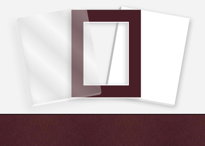 Pkg 137: Glass, Foamboard, and Mat #1056 (Boulder Brown) with 2 inch Border