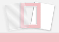 Pkg 109: Glass, Foamboard, and Mat #1078 (Madagascar Pink) with 2 inch Border