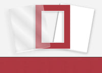 Pkg 117: Glass, Foamboard, and Mat #3214 (Chinese Red) with 2 inch Border