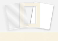 Pkg 013: Acrylic, Foamboard, and Mat #3293 (Antique White) with 2 inch Border