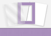 Pkg 098: Glass, Foamboard, and Mat #0905 (Violet) with 2 inch Border