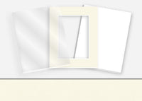 Pkg 011: Glass, Foamboard, and Mat #0960 (White) with 2 inch Border