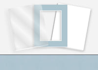Pkg 082: Glass, Foamboard, and Mat #0972 (French Blue) with 2 inch Border
